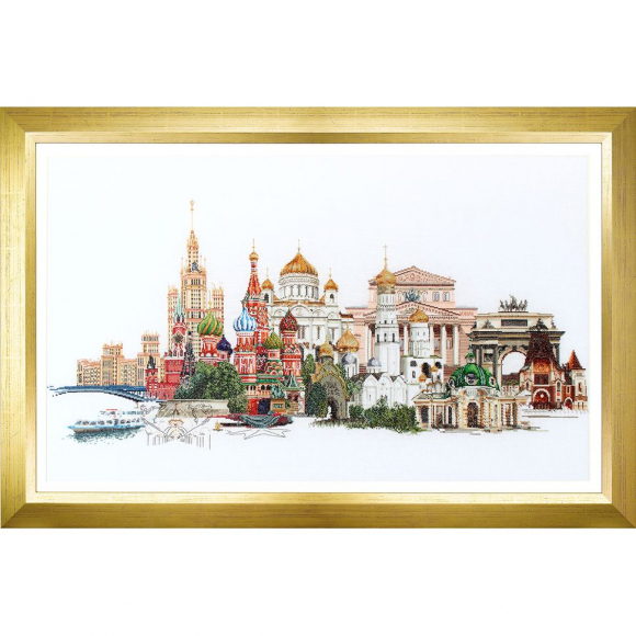 62563_Набор для вышивания "Москва", канва аида 18 ct