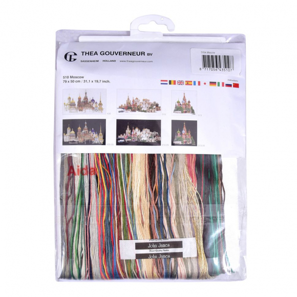 62563_Набор для вышивания "Москва", канва аида 18 ct