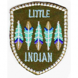 85877_Термоаппликация HKM "Little Indian Button dkl braun"