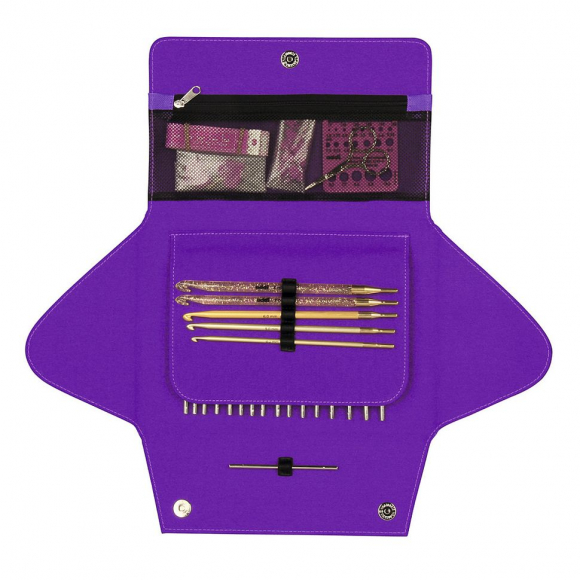 Набор круговых латунных спиц со сменными лесками addiClick by Woolly Hugs