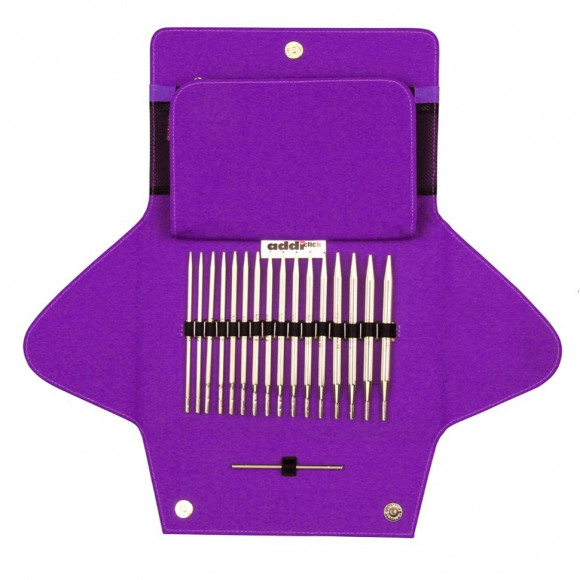 Набор круговых латунных спиц со сменными лесками addiClick by Woolly Hugs