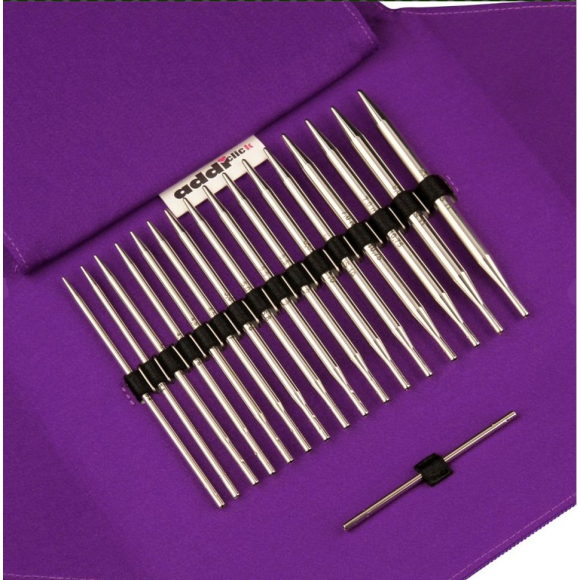 Набор круговых латунных спиц со сменными лесками addiClick by Woolly Hugs