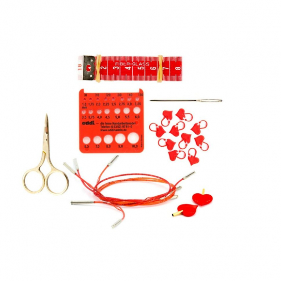 Набор круговых латунных спиц со сменными лесками addiClick by Woolly Hugs