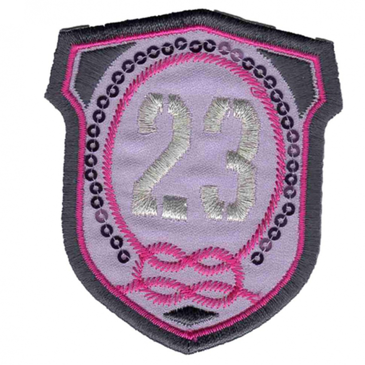 85934_Термоаппликация HKM "Wappen 23 Lurex Silber"