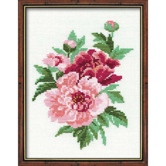 Набор для вышивания РИОЛИС арт.815 Пионы 20х26 см