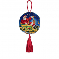 Набор для вышивания PANNA арт. IG-7370 Новогодняя игрушка. Волшебная ночь 6x6 см