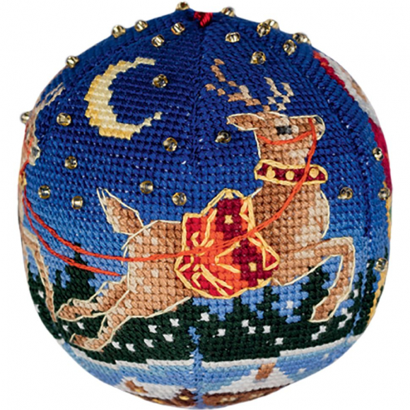 Набор для вышивания PANNA арт. IG-7370 Новогодняя игрушка. Волшебная ночь 6x6 см