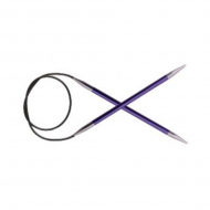 47068 Knit Pro Спицы круговые для вязания Zing 3,75мм/40см, алюминий