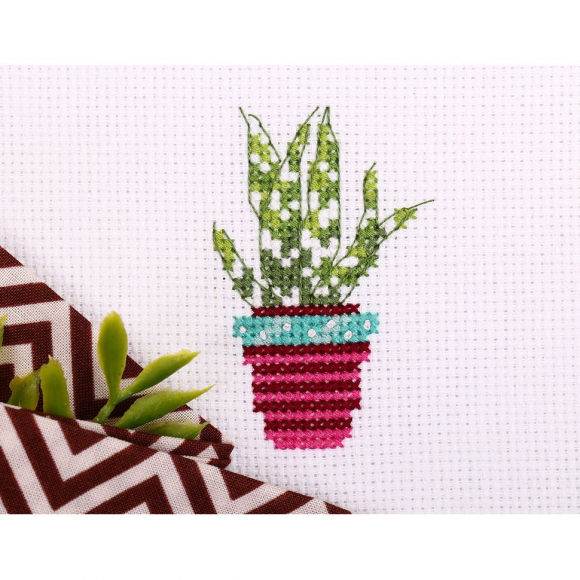 Набор для вышивания KLART арт. 12-029 Суккулент 7х9,5 см