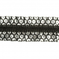 Тесьма рюш арт.TBY CS- 4 / 2-стор. шир.45мм цв.черный уп.13.71м