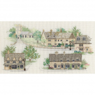 Набор для вышивания DERWENTWATER DESIGNS арт.14VE04 Cotswold Village 38х21 см
