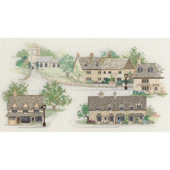 Набор для вышивания DERWENTWATER DESIGNS арт.14VE04 Cotswold Village 38х21 см