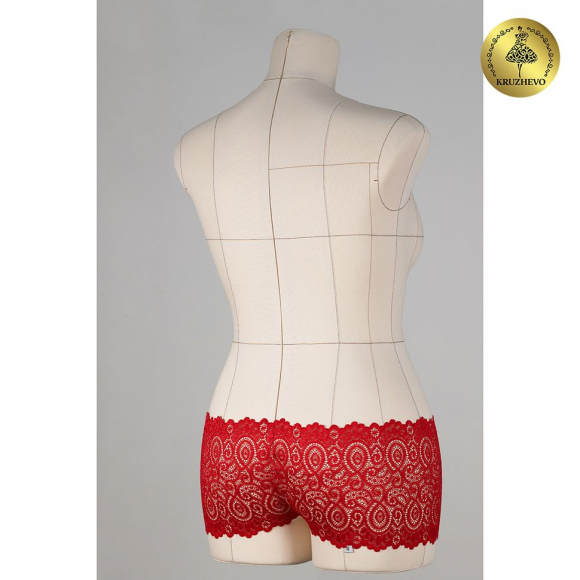 Кружево-стрейч KRUZHEVO арт.TBY.L1351 шир.180мм цв.100 красный уп.25м