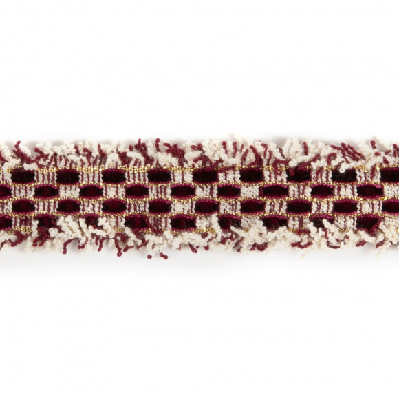 Тесьма Шанель арт.TBY SH63 шир.25мм цв.бордовый уп.13,71м