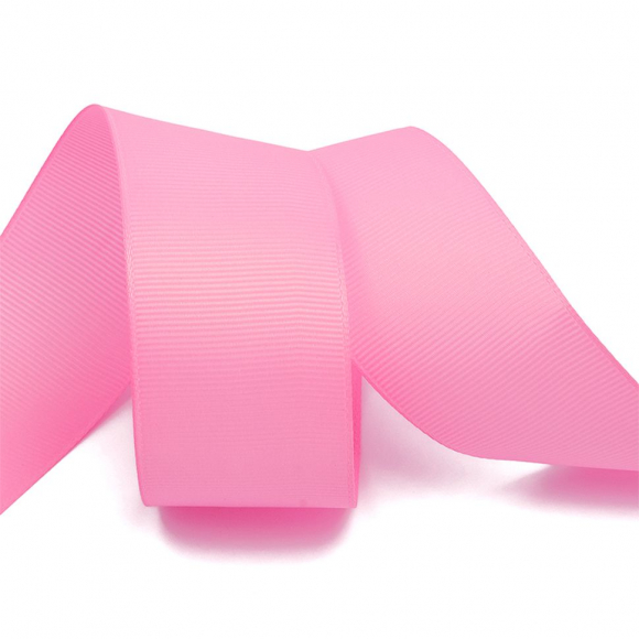 Лента Ideal репсовая в рубчик шир.38мм цв. 155 (5029) ярк.розовый уп.27,42м