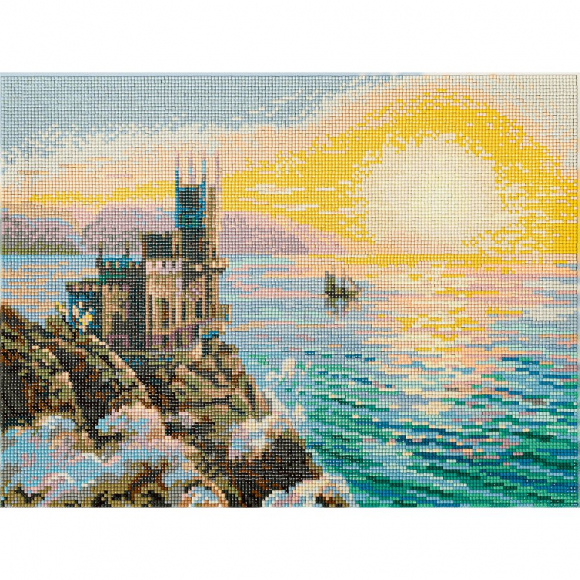 Кристальная мозаика на подрамнике ФРЕЯ арт.ALPD-014 Крым. Ласточкино гнездо 40х30 см