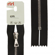 29472_Молния металл, Ni, неразъёмная, на атласной тесьме, 4 мм, 16 см, цвет 2110, черный