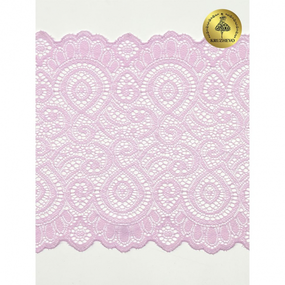Кружево-стрейч KRUZHEVO арт.TBY.L1351 шир.180мм цв.165 нежная сирень уп.25м