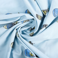 Ткань Софт 105 г кв.м 97% полиэстер, 3% спандекс шир.150 см арт.TBY.M129.5 цв.5 св.голубой уп.1м