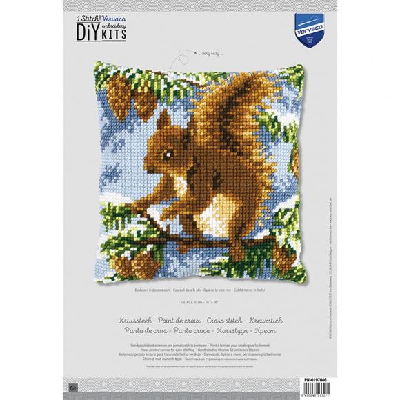 182413_Набор для вышивания подушки "Белка на дереве"