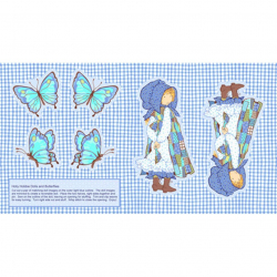 Ткань для пэчворка PEPPY Holly Hobbie Blue Girl Panel 145 г/м? 100% хлопок цв.25355 BLU1 уп.60х110 см