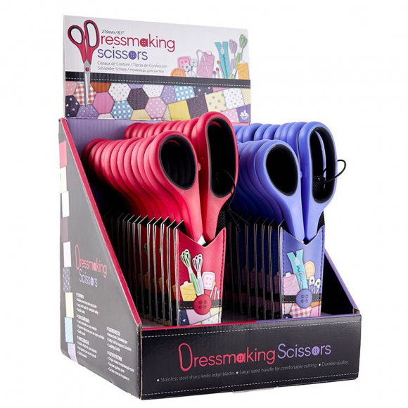 Ножницы портновские профессиональные, 21,5 см, набор 24 шт в картонном дисплее Ножницы портновские профессиональные, 21,5 см, набор 24 шт в картонном дисплее