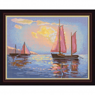 Рисунок на ткани (Бисер) КОНЁК арт. 9650 Парусник 29х39 см