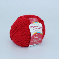 Пряжа для вязания ТРО Кроха (20% шерсть, 80% акрил) 10х50г/135м цв.0006 красный