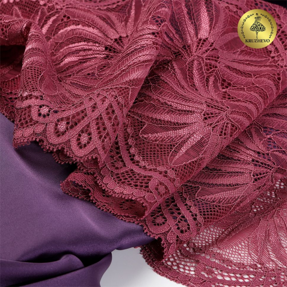 Кружево-стрейч KRUZHEVO арт.TBY.40039 шир.185мм цв.2925 розовый рубин уп.25м