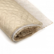 Термостежка Подкладка арт.РАД.61200 170Т № 0209/0105 рис.№5 клетка 3,5см цв.т.бежевый Синтепон 100г/м? шир.150см рул.45-50м