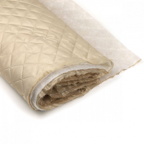 Термостежка Подкладка арт.РАД.61200 170Т № 0209/0105 рис.№5 клетка 3,5см цв.т.бежевый Синтепон 100г/м? шир.150см рул.45-50м