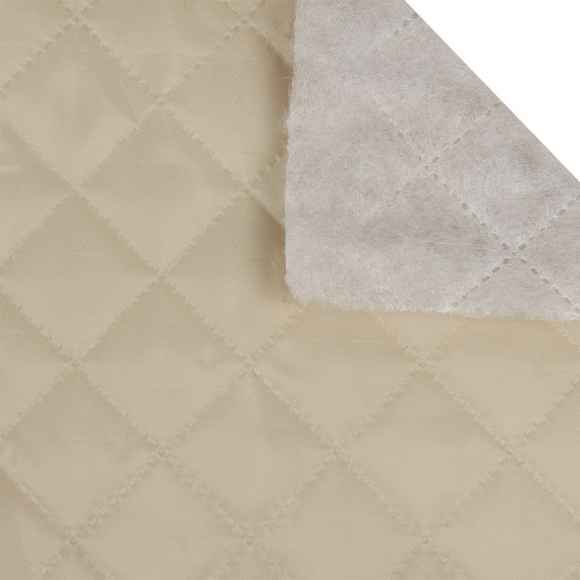 Термостежка Подкладка арт.РАД.61200 170Т № 0209/0105 рис.№5 клетка 3,5см цв.т.бежевый Синтепон 100г/м? шир.150см рул.45-50м