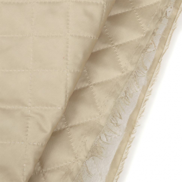 Термостежка Подкладка арт.РАД.61200 170Т № 0209/0105 рис.№5 клетка 3,5см цв.т.бежевый Синтепон 100г/м? шир.150см рул.45-50м