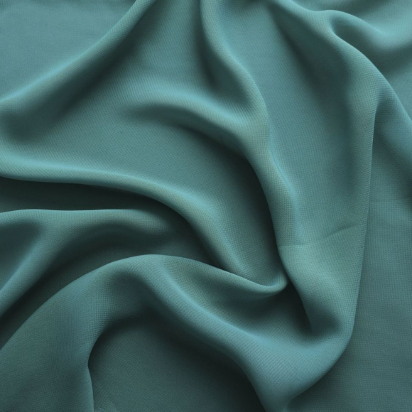 Ткань Шифон 80 г/м? 100% полиэстер шир.150 см арт.Р.14938.11 цв.11 бирюзовый уп.40м