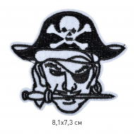 Термоаппликации арт.TBY-2193 Пират 8,1х7,3см, уп.10шт