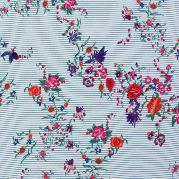 Ткань Штапель 105 г/м? 100% вискоза шир.150 см арт.Р.21083.02 цв.02 голубой уп.25м