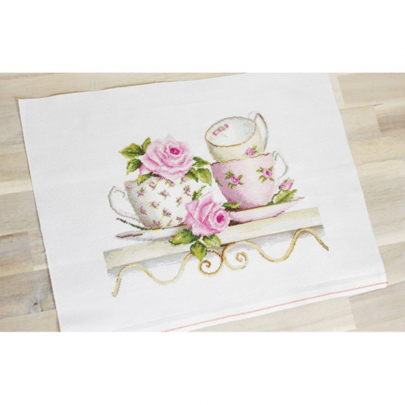 Набор для вышивания LUCA-S арт. BA2327 Чайные чашки с розами 27х19,5 см