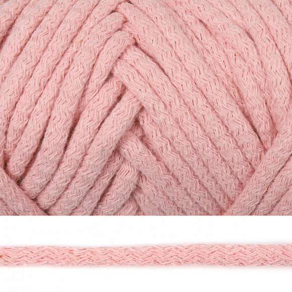 Шнур круглый х/б 08мм с наполнителем цв.2126 св.розовый уп.50м Шнур круглый х/б 08мм с наполнителем цв.2126 св.розовый уп.50м