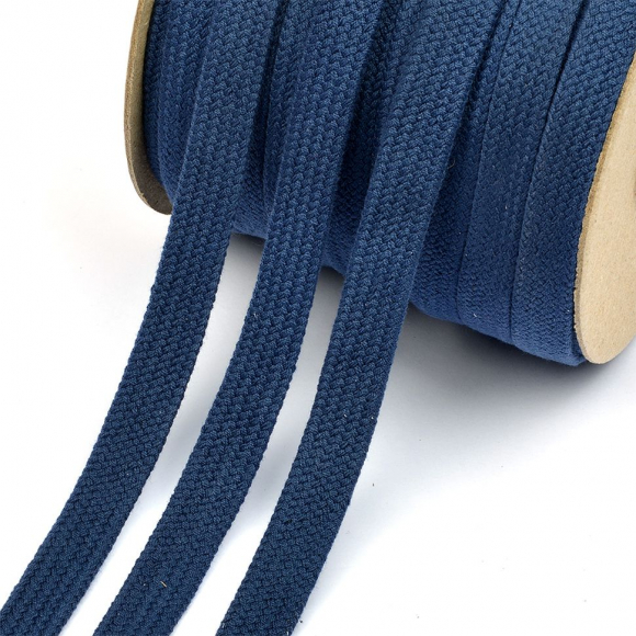 Шнур плоский х/б 15мм 6478 цв.030 т.синий уп.30м