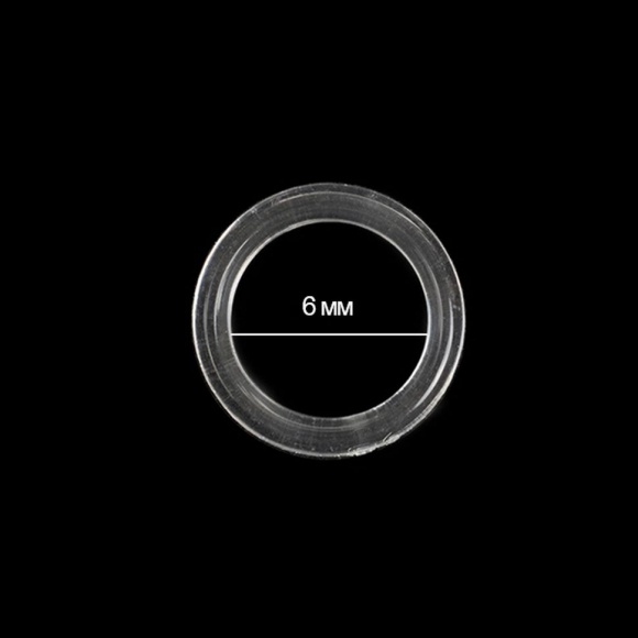 Кольцо для бюстгальтера пластик TBY-12666 d6мм, цв.прозрачный, уп.100шт