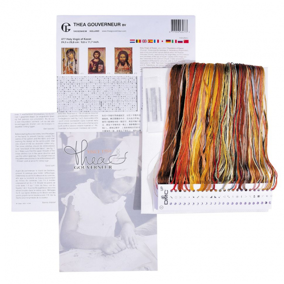 62569_Набор для вышивания "Образ Казанской матери", канва аида 18 ct