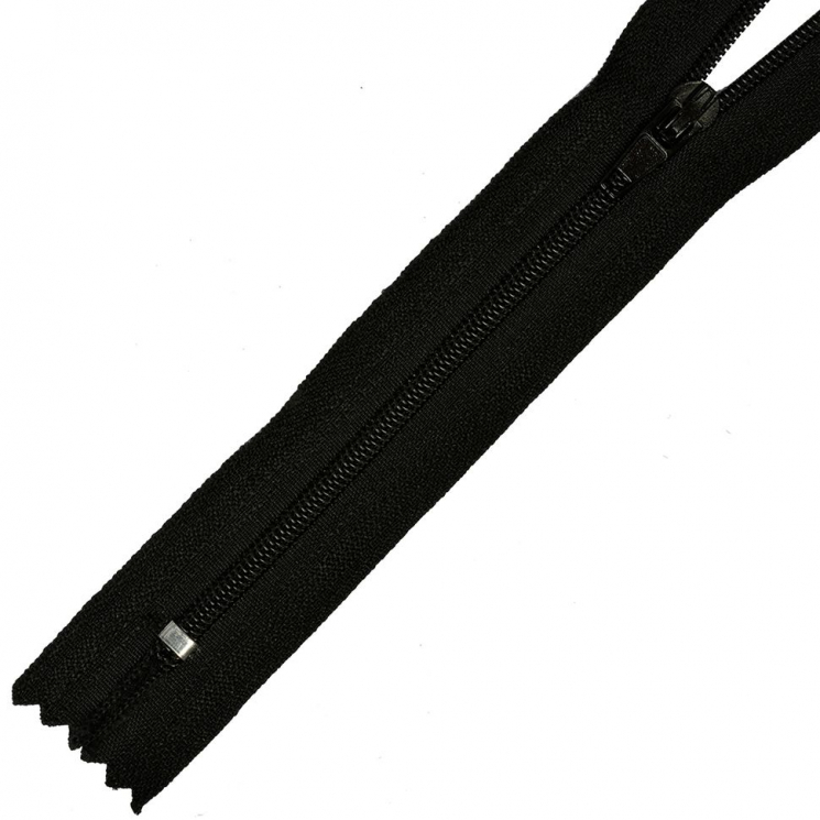 Молния MaxZipper брючная №4 замок автомат, 20см н/р цв.F322 черный уп.100шт