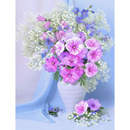 Рисунок на шелке МАТРЕНИН ПОСАД арт.37х49 - 4153 Лаватера