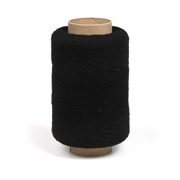 Тесьма киперная 13 мм хлопок 1,9г/м арт.ЛКЭ-13ЧХ-100 цв.черный уп.100м