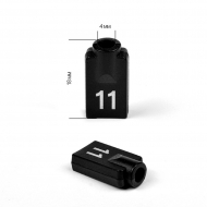 Наконечник для шнура металл TBY TC07 отв.4мм цв.черный уп. 50шт Наконечник для шнура металл TBY TC07 отв.4мм цв.черный уп. 50шт