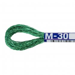 Нитки для вышивания Gamma мулине NM металлик 100% полиэстер 12 x 8 м цв.М-30 зеленый
