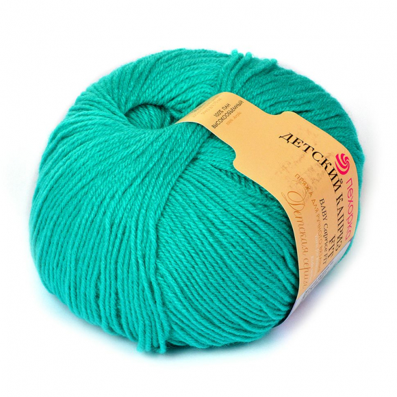 Пряжа для вязания ПЕХ Детский каприз Fit (100% акрил) 5х50г/225м цв.581 св.изумруд