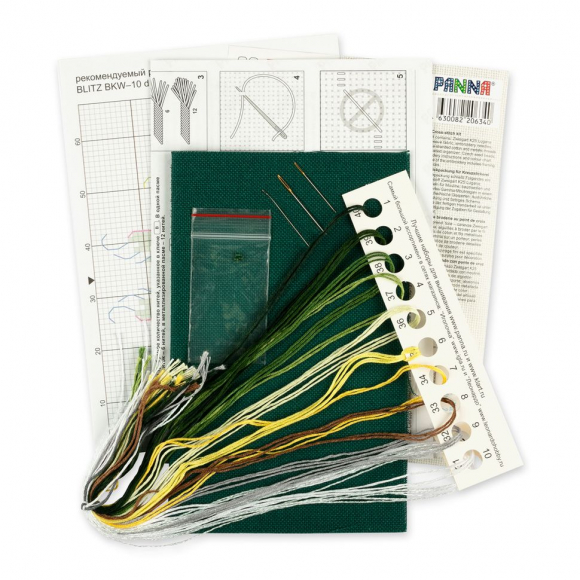 Набор для вышивания PANNA арт. J-7272 Фантазийные жуки. Изумруд и лимон 9х12,5 см Набор для вышивания PANNA арт. J-7272 Фантазийные жуки. Изумруд и лимон 9х12,5 см