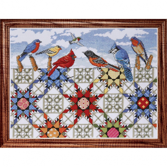 Набор для вышивания DESIGN WORKS арт.2719 Пернатые звезды 30,5 x 40,5 см