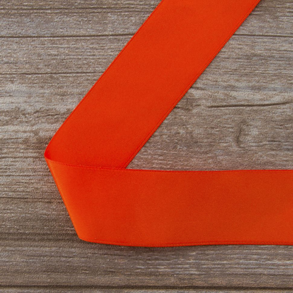 31909_Лента атласная двусторонняя SAFISA мини-рулоны, 39 мм, 2 м, цвет 61, алый